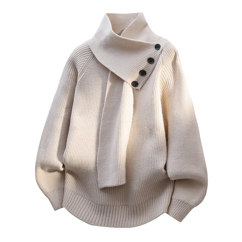 Women's Cozy Scarf-Neck Sweater