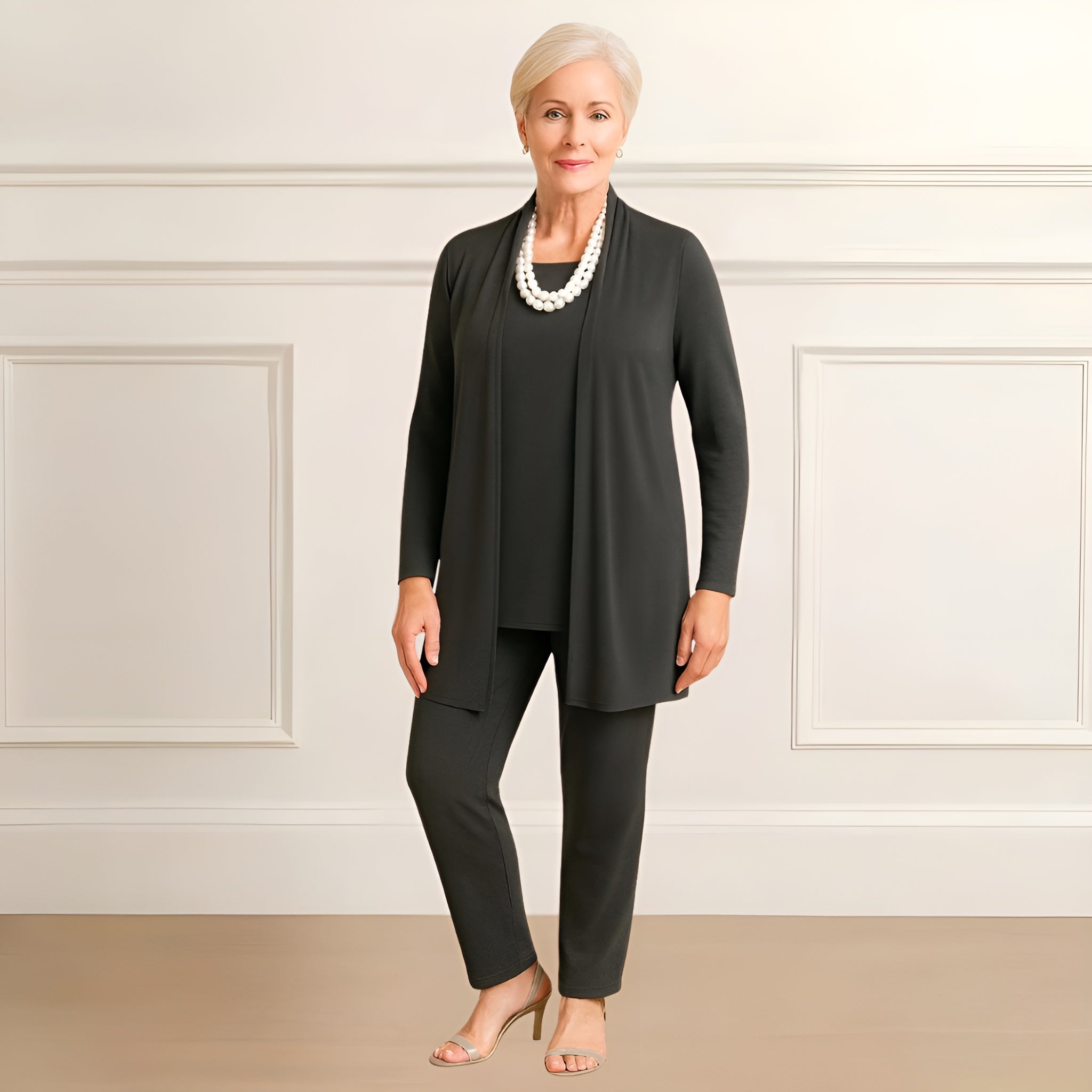 Women's Cardigan Top & Pants Set