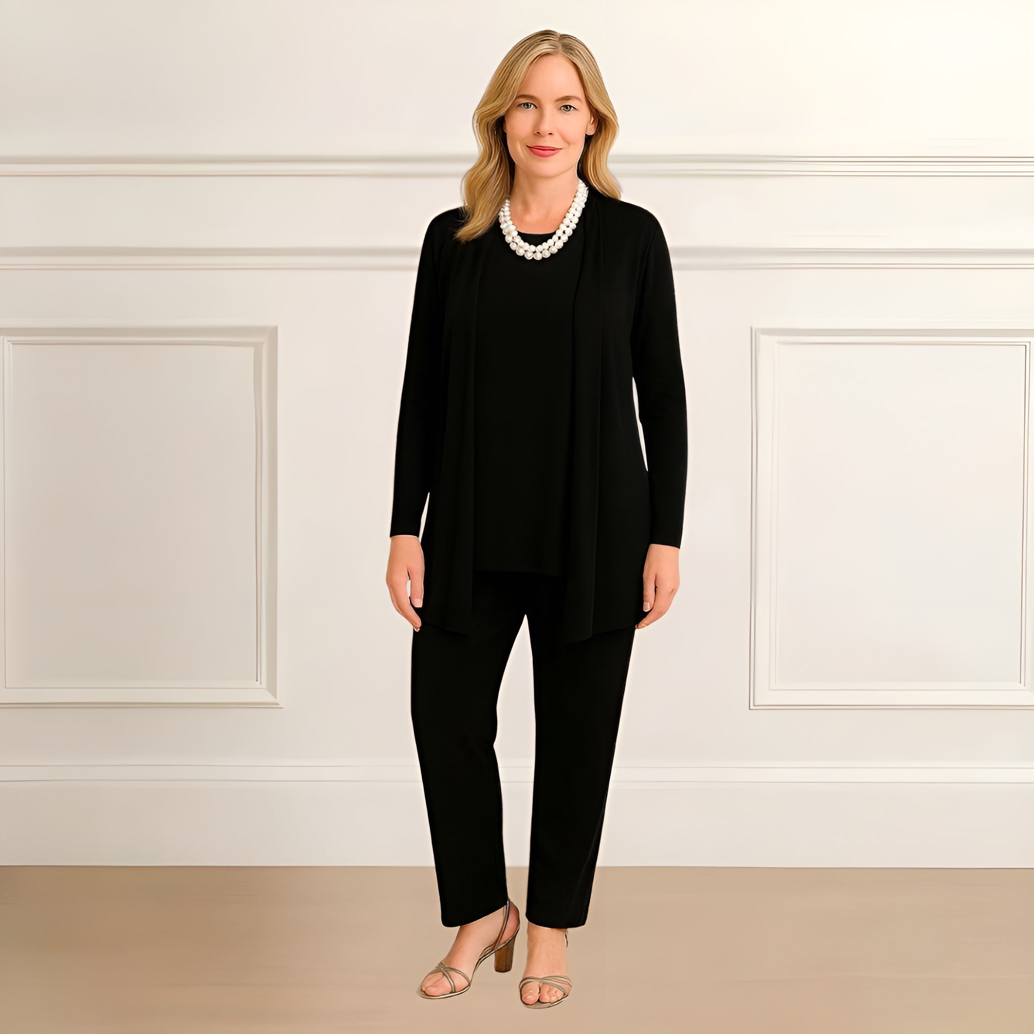 Women's Cardigan Top & Pants Set