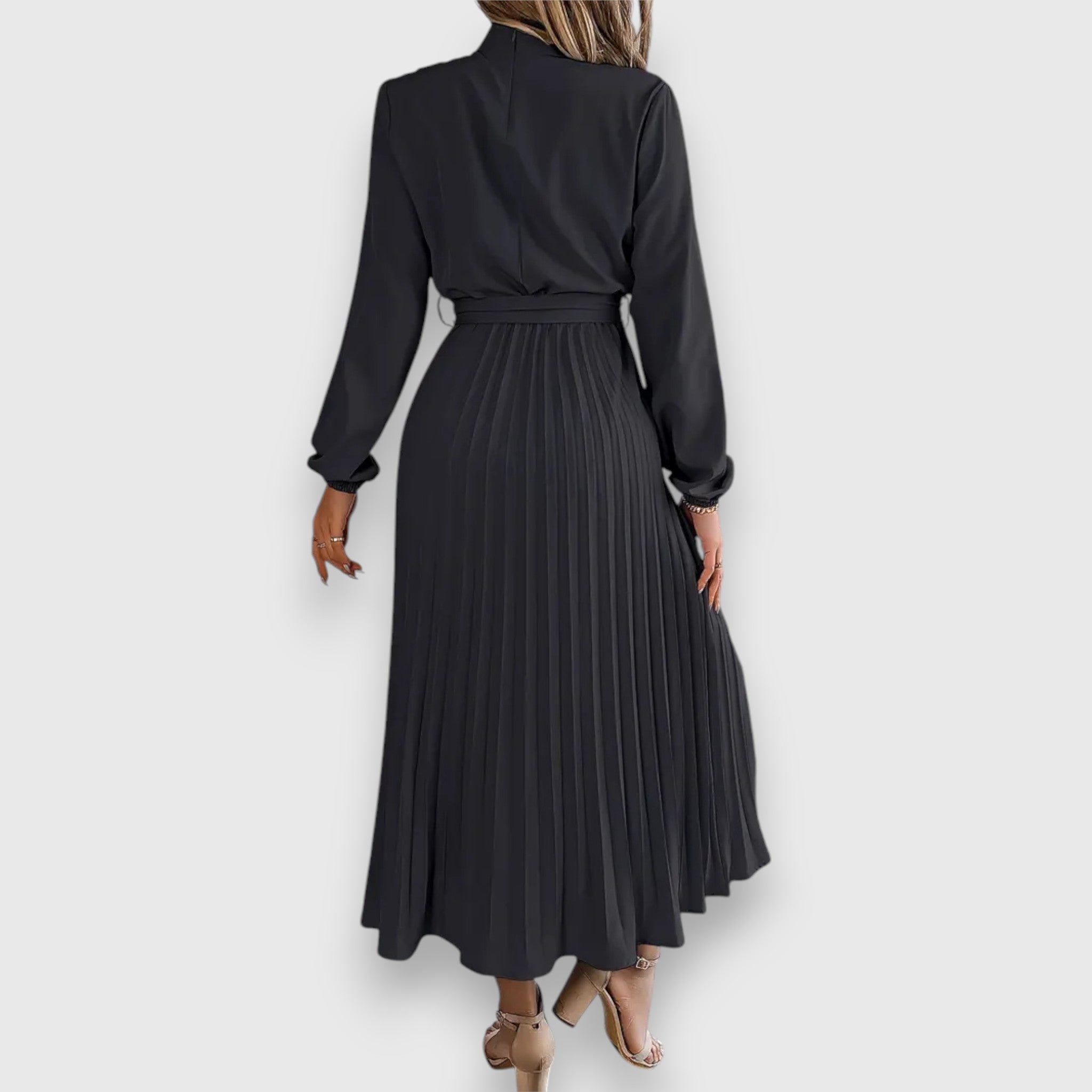 Women's Elegant Pleated Midi Dress