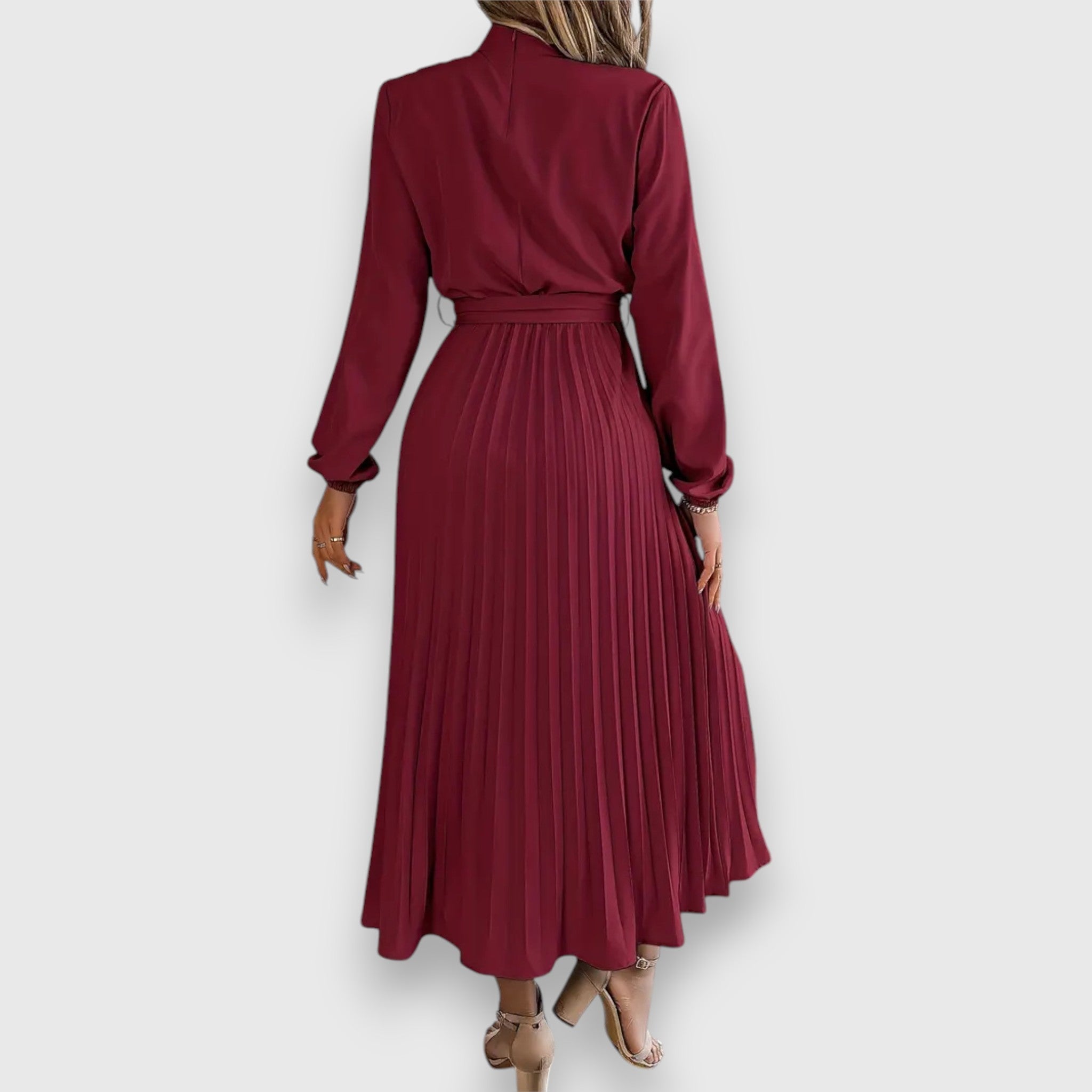 Women's Elegant Pleated Midi Dress