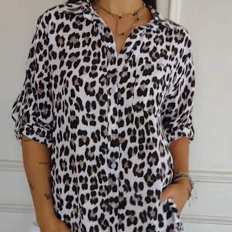 Women's Stylish Leopard Print Blouse