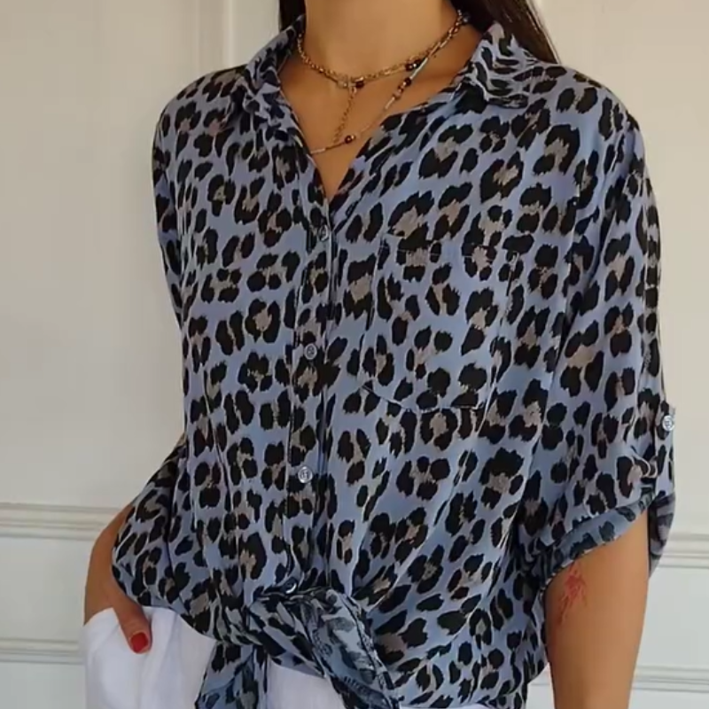 Women's Stylish Leopard Print Blouse