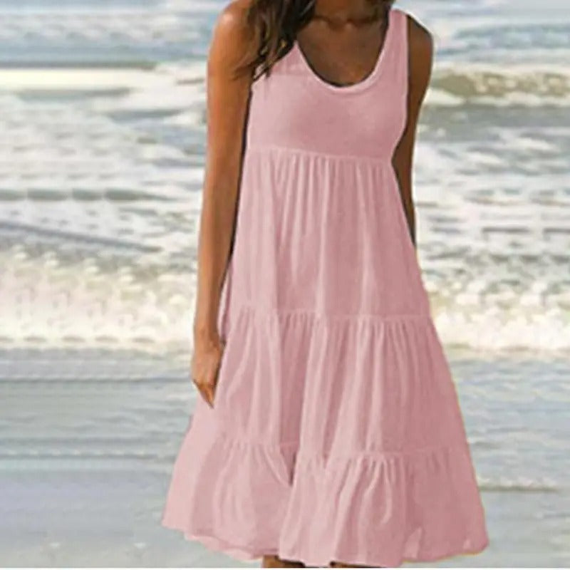 Women's Solid Bodycon Dress with Open Back