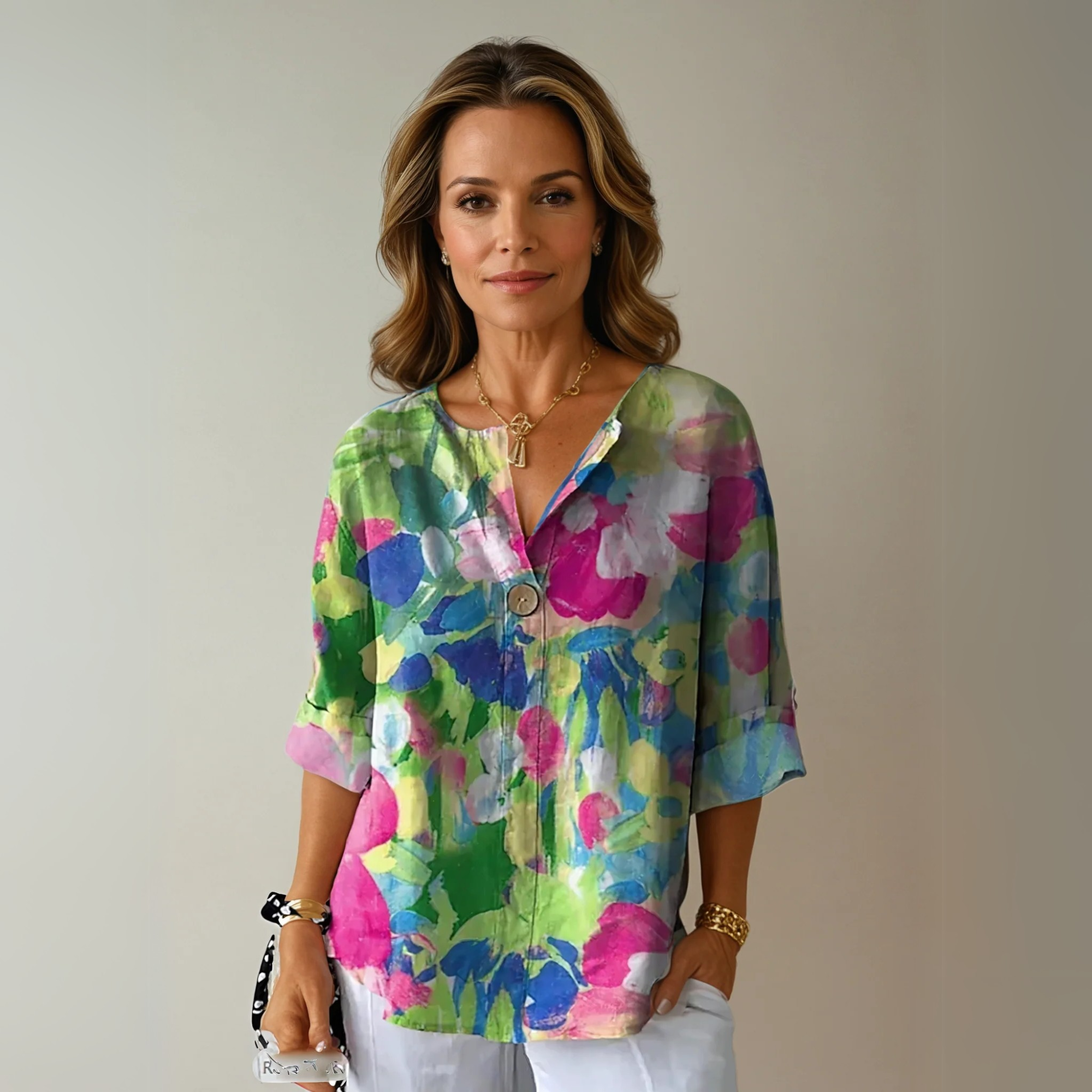 Women's Chic Floral Print Blouse